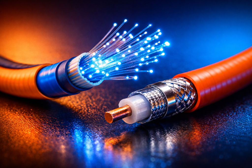 Compare fiber and cable broadband internet in Bangladesh