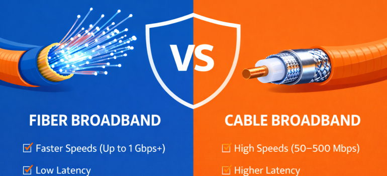 Compare fiber and cable broadband internet in Bangladesh